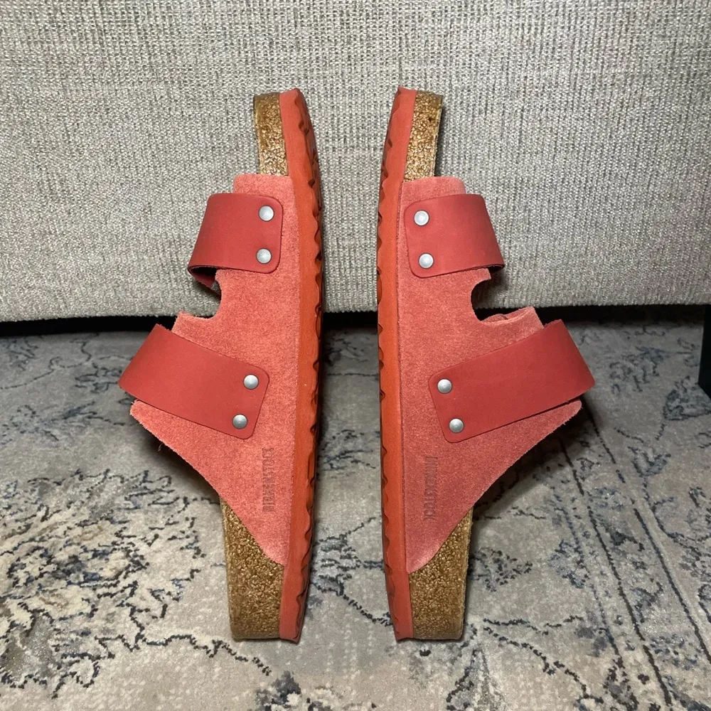 Birkenstock Uji Nubuck-Suede Leather in Sienna Red - Image 10