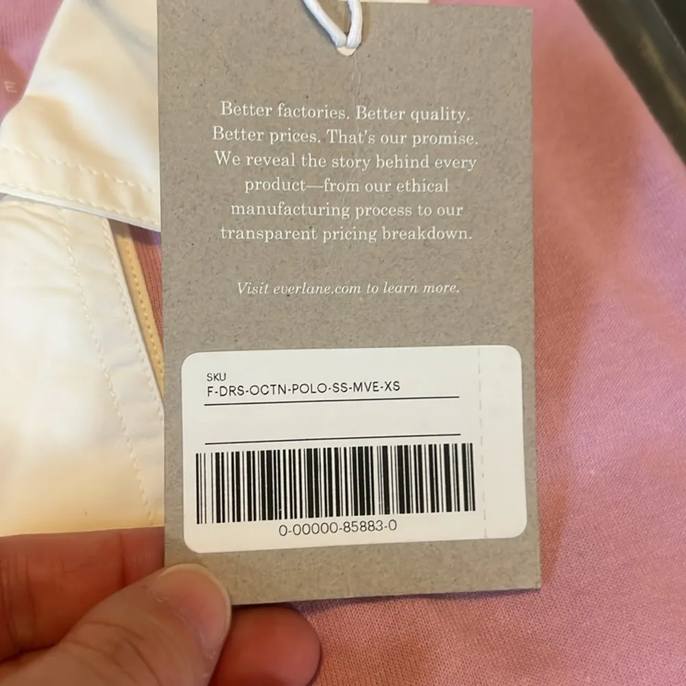 Everlane The Organic Cotton Dress Mauve Short Sleeve Size XS - NWT - Image 3