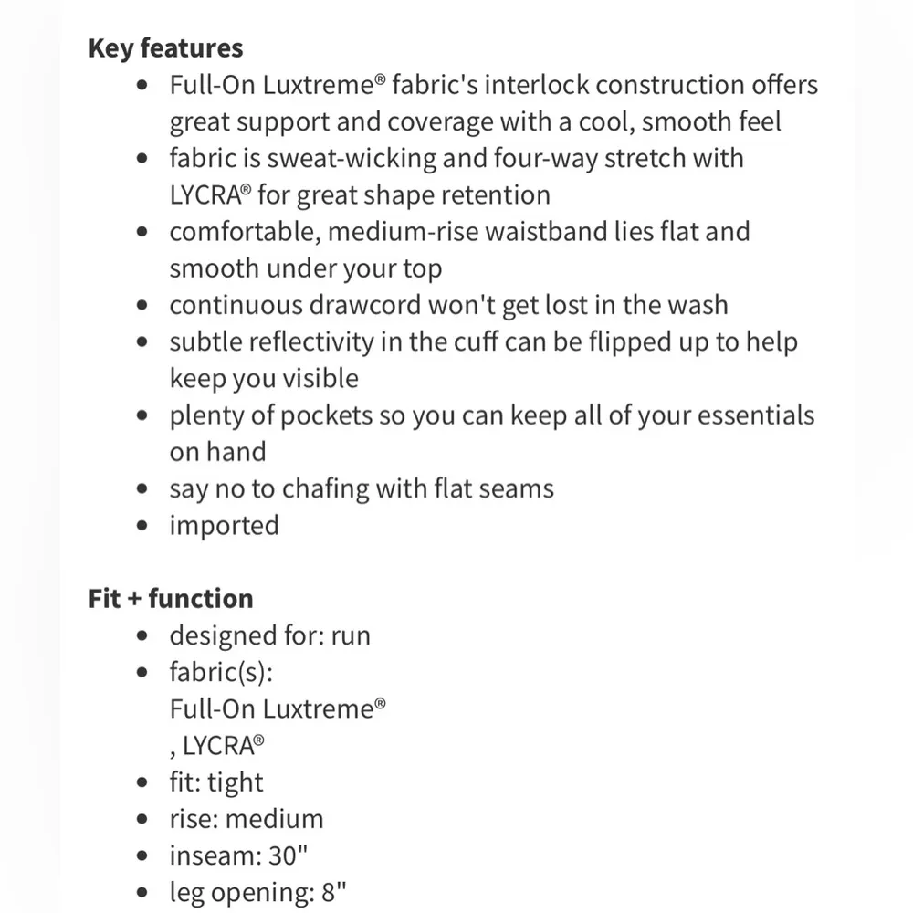 Lululemon Speed Leggings II 30” *Luxtreme Color: Stained Glass Size 8 EUC - Image 4