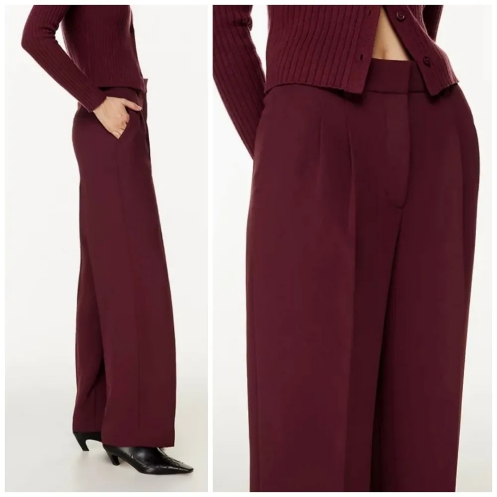 Aritzia Wilfred Effortless Pant Spiced Burgundy - Image 3