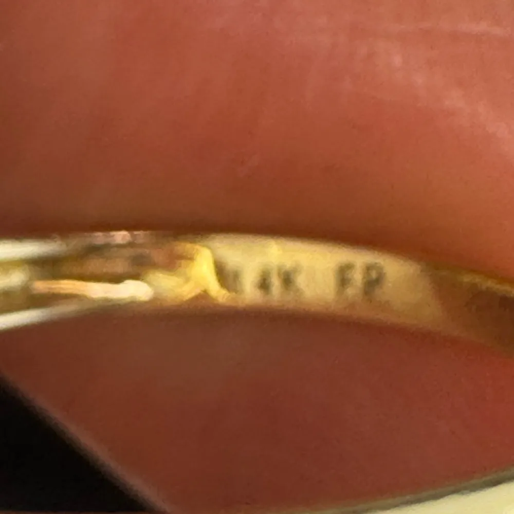 14K RARE Yellow Gold Bezel Amethyst Turquoise Quatrefoil White Agate Ring S 6.5 - Image 14