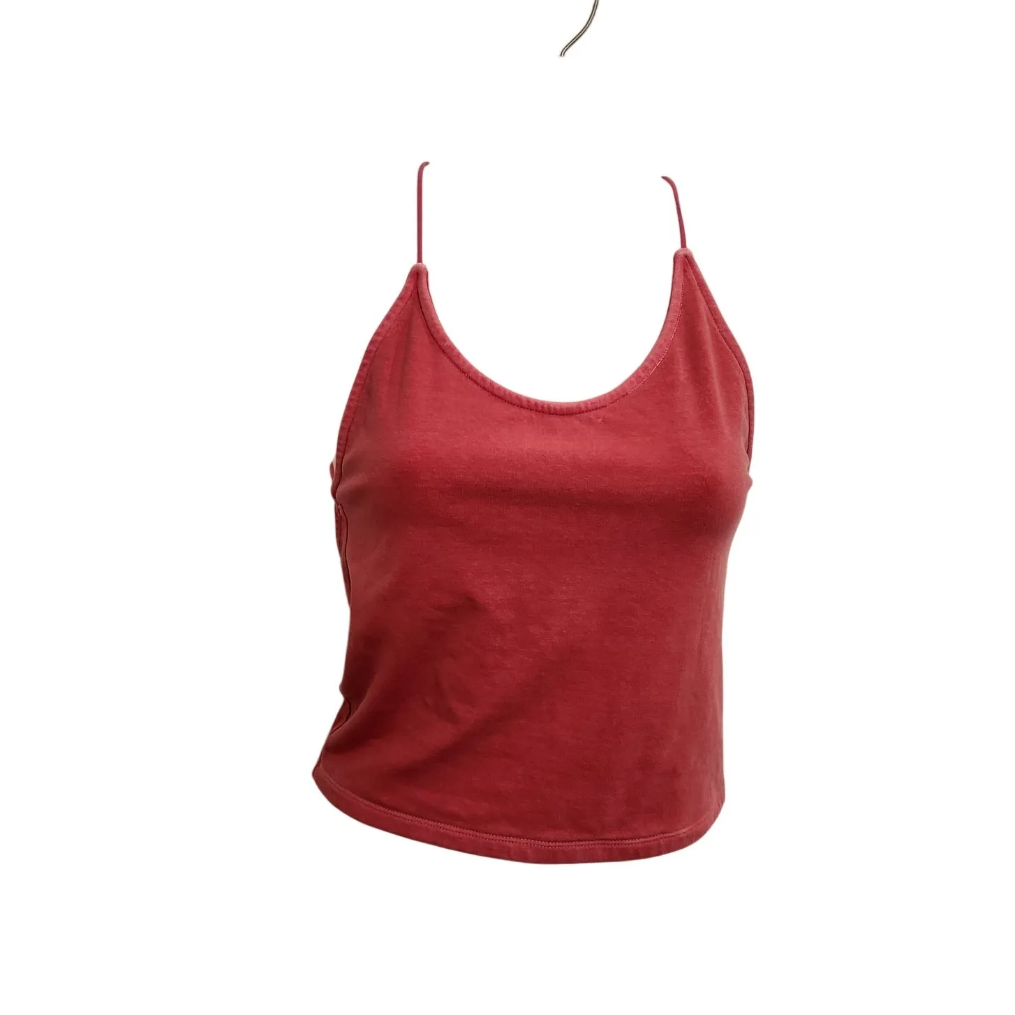 American Eagle AE Strappy Go Lucky Pink Red Tank Top Criss Cross Backless Medium - Image 2