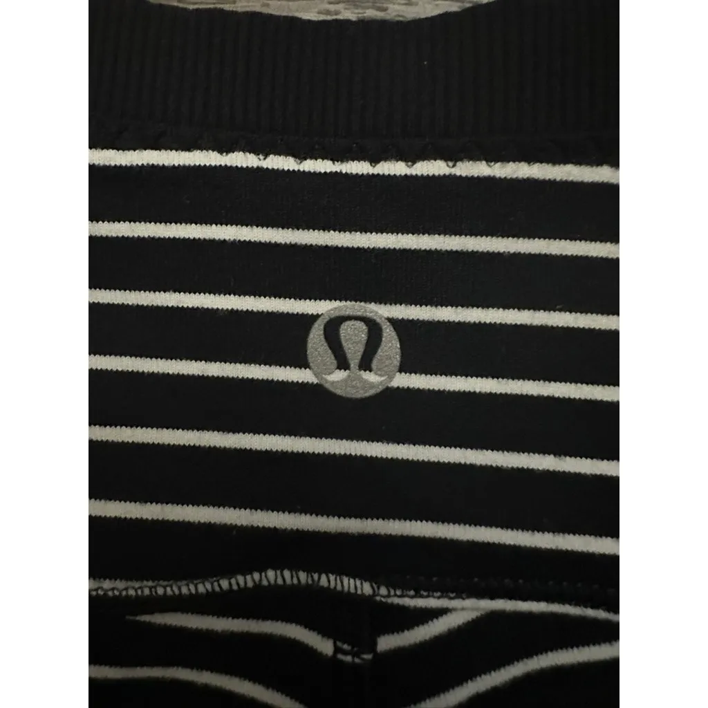 Lululemon Base Runner Long Sleeve Parallel Stripe Black White / Black - Image 6