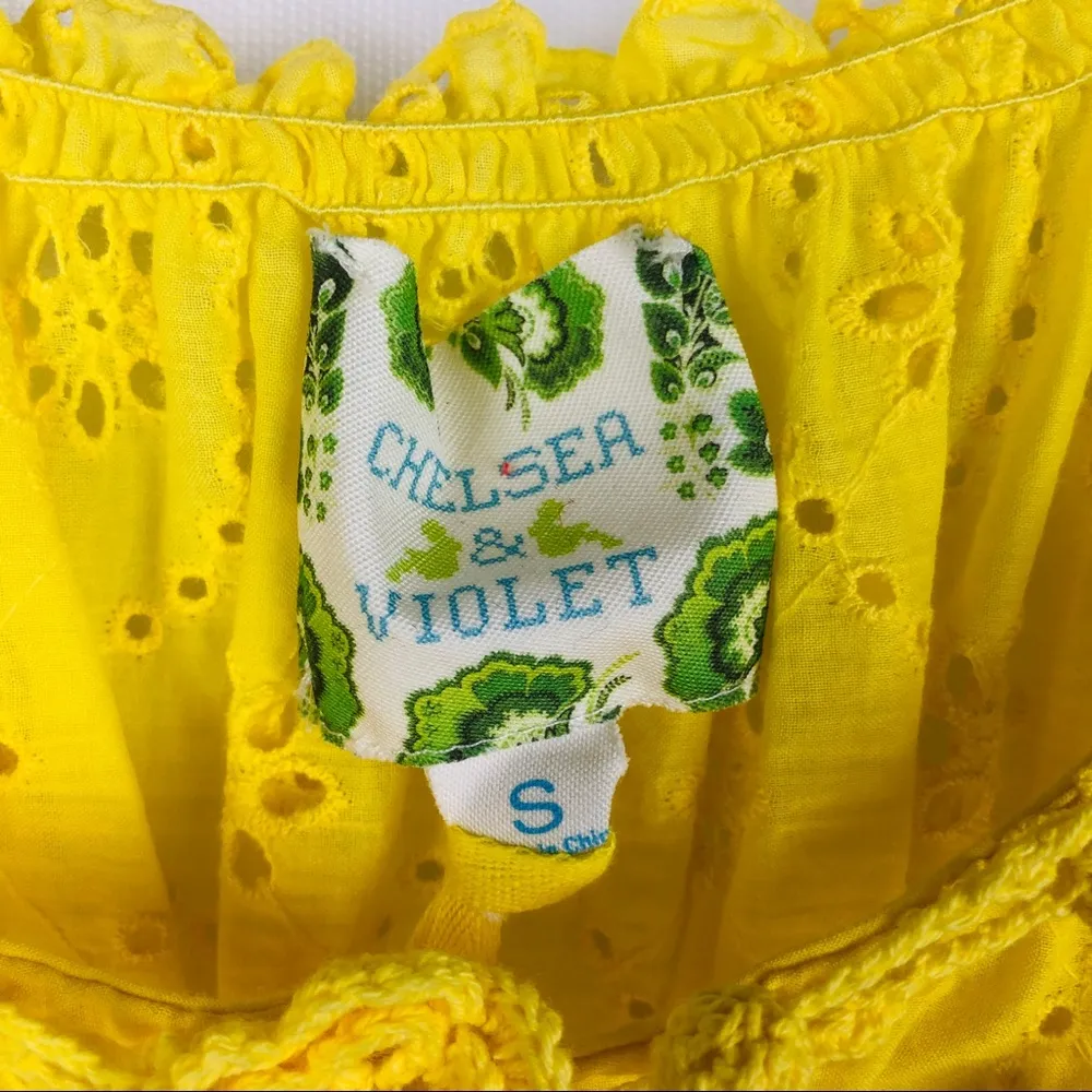 CHELSEA & VIOLET | Womens Yellow Boho Blouse - Image 4