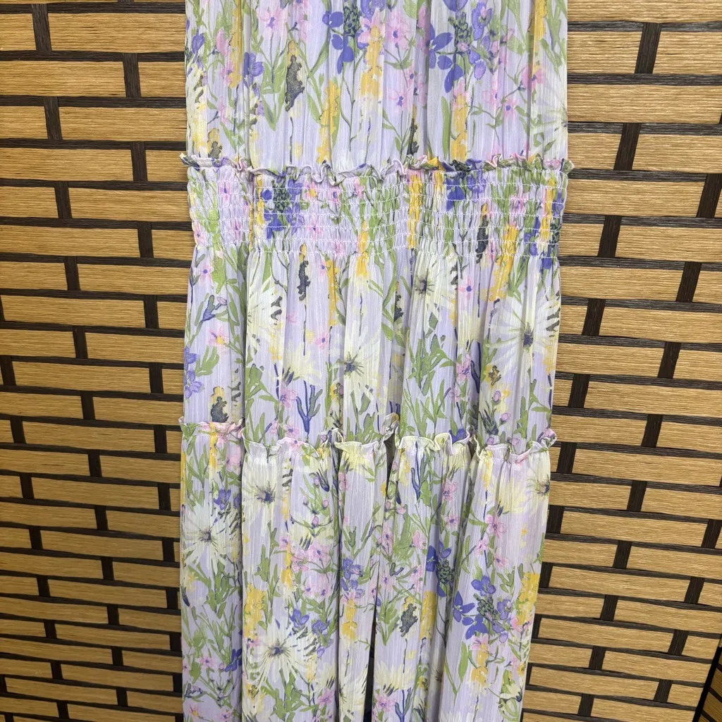 Taylor Lavender Flora Midi Dress‎ Size 2 Purple - Image 6