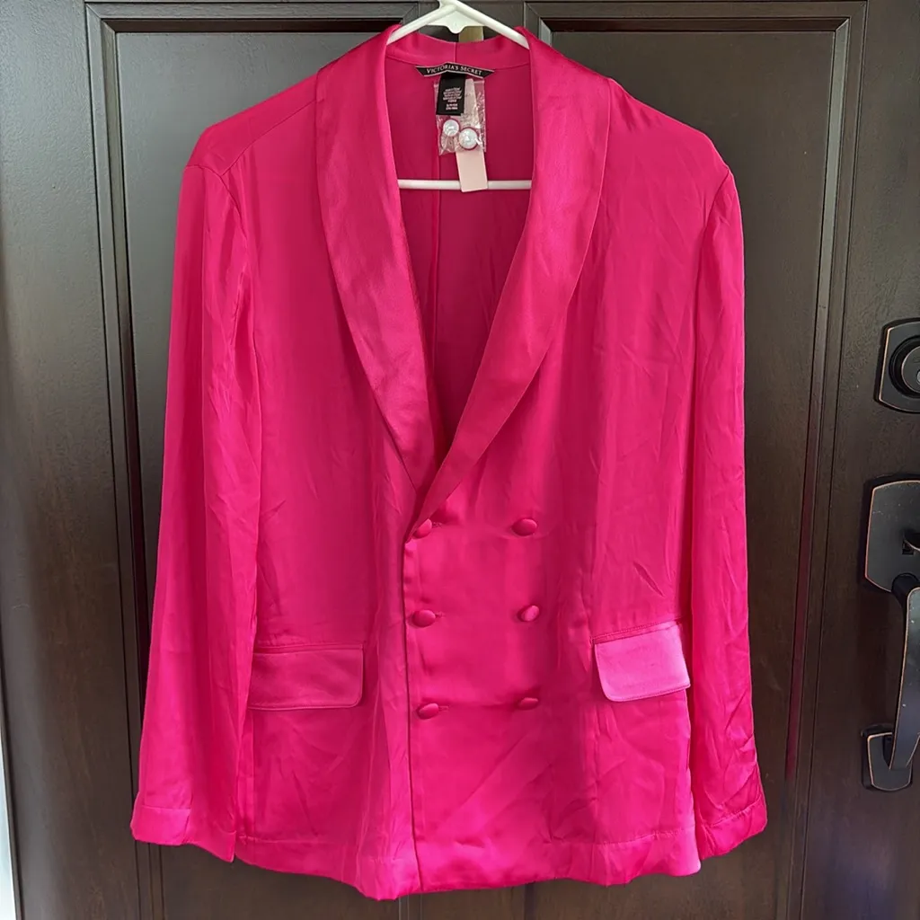 NWT Victoria’s Secret Lightweight Blazer Pink Generous Small Retail $89.50 - Image 2