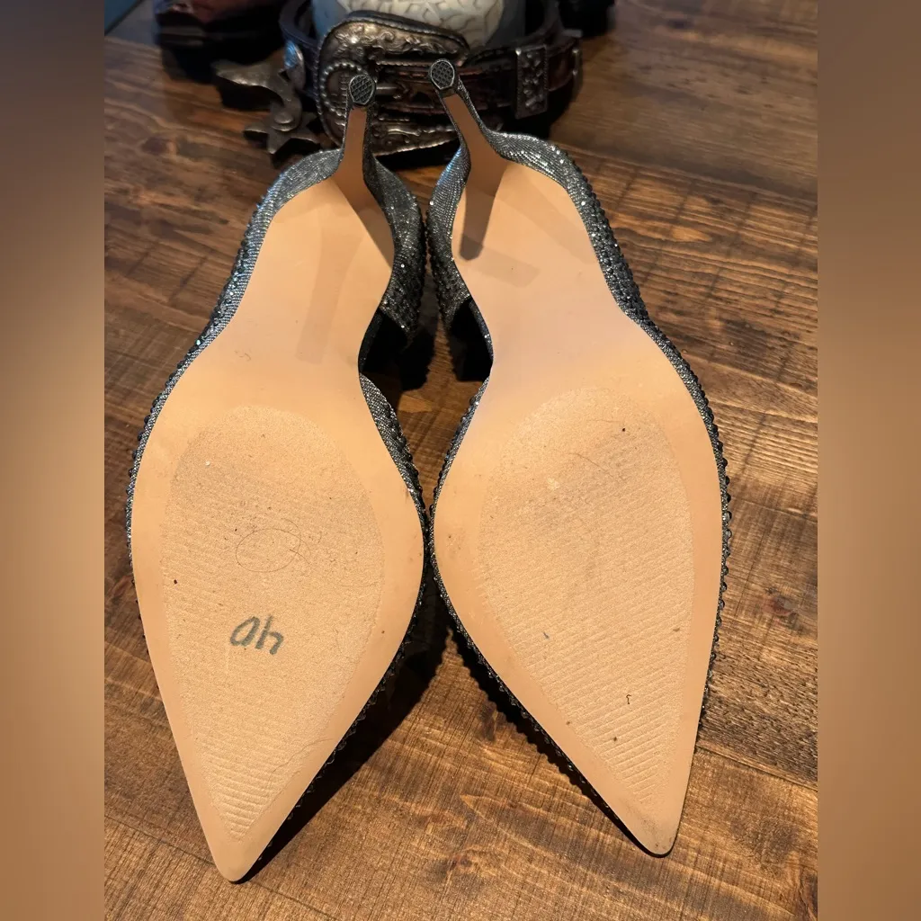 STEVE MADDEN 'Proper' Rhinestone on Lame D'Orsay Pumps - Image 6