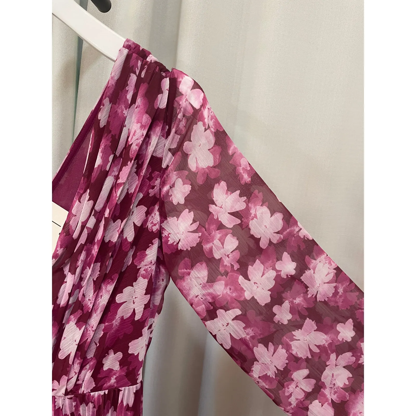 ML Monique Lhuillier Melanie Long-Sleeve V-Neck A-Line Maxi Dress Size 4 NWT - Image 6