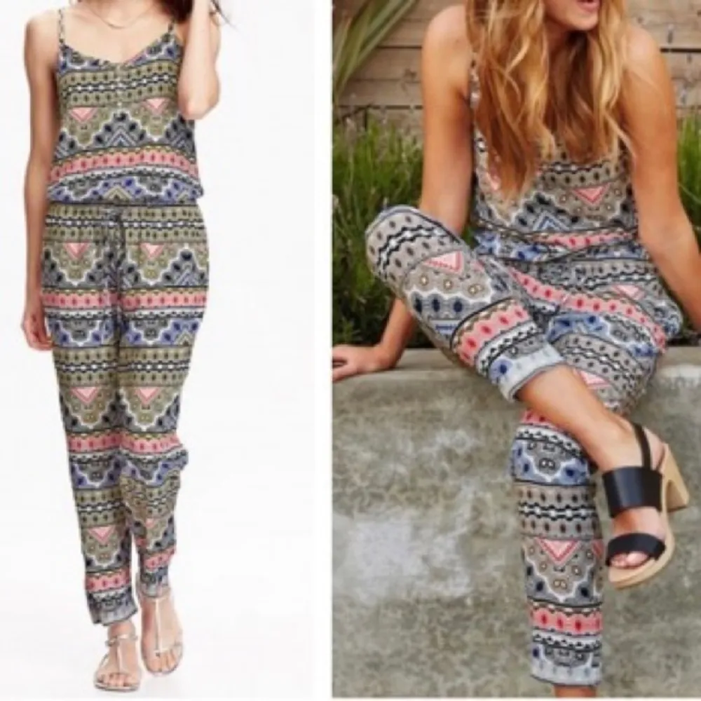 Old Navy Multi-Color Printed Jumpsuit - Image 2