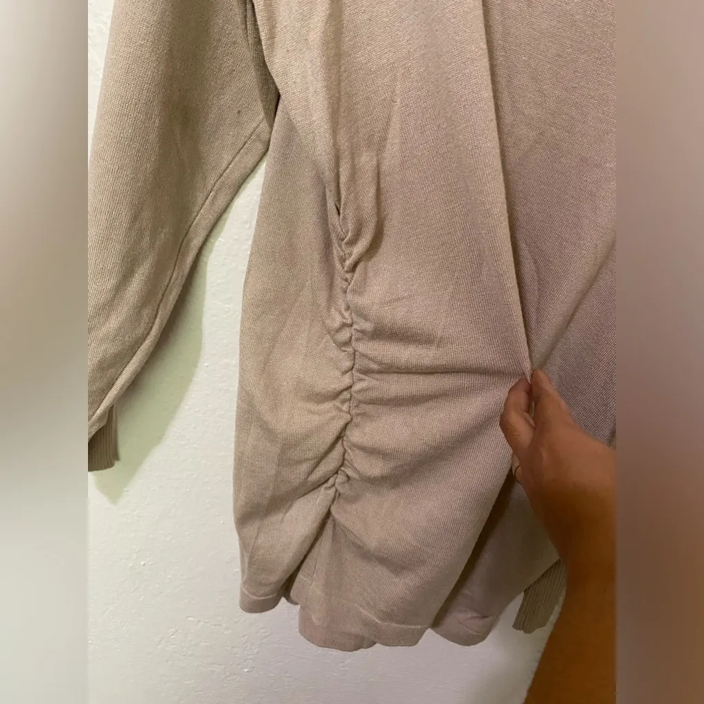 Pina Rossi Women's Size 3XL Large Sleeve Color Brown Blouse Long Scrunch Side - Image 4