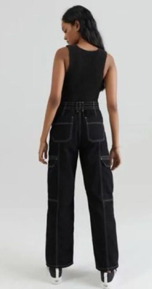 BDG Urban Outfitters size 25 Women’s Black Denim Cargo Slouchy Skate Jeans - Image 3