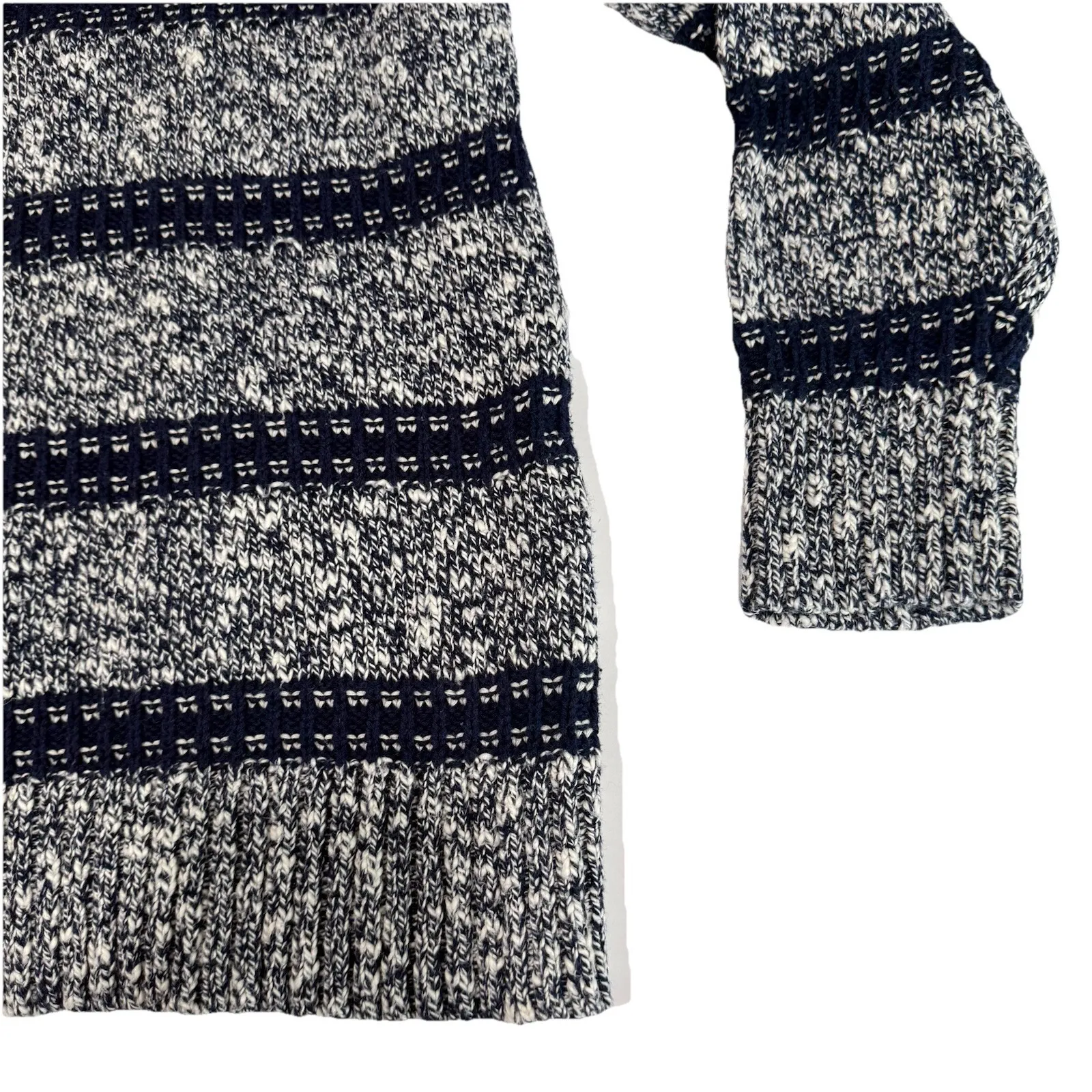 LL Bean Blue Striped Cotton Ragg Crew Neck Pullover Sweater XL PETITE Size undefined - Image 6