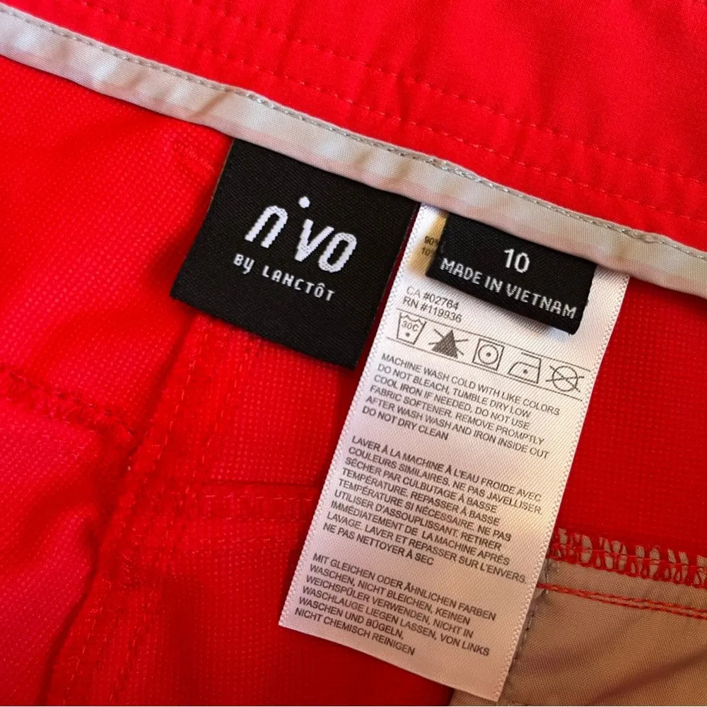 n’VO by LANCTOT Red Golf Shorts Tech Fabric Lightweight 10 Athletic Summer - Image 8