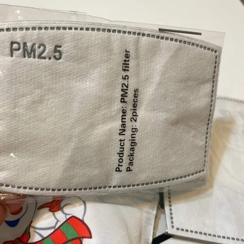 Face mask filter set adult winter snowman set of 2 New Blue - Image 4