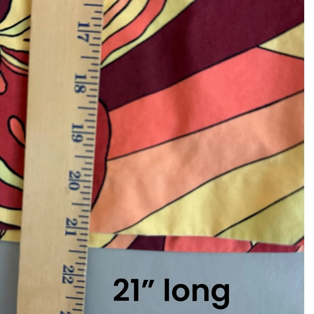 Vintage Talbots Women's A Line Skirt Hippie Chic Floral 100% Cotton Sz 10 Medium - Image 11