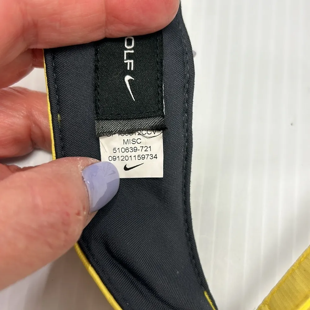 Nike Golf VRS 20XI Swoosh Logo Embroidered Adjustable Athletic Visor Yellow Hat - Image 8