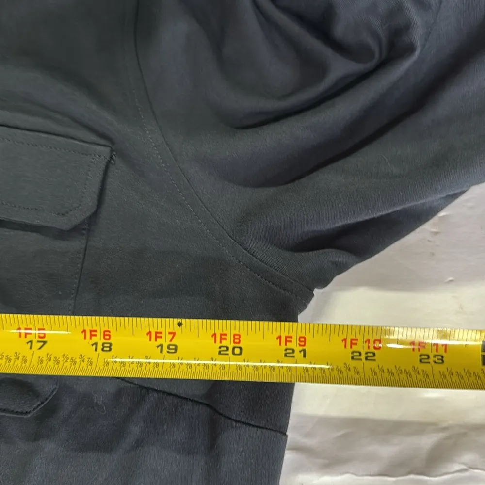 Soft Surroundings Black button front pockets tie waist Maxi Dress XL knit soft - Image 12