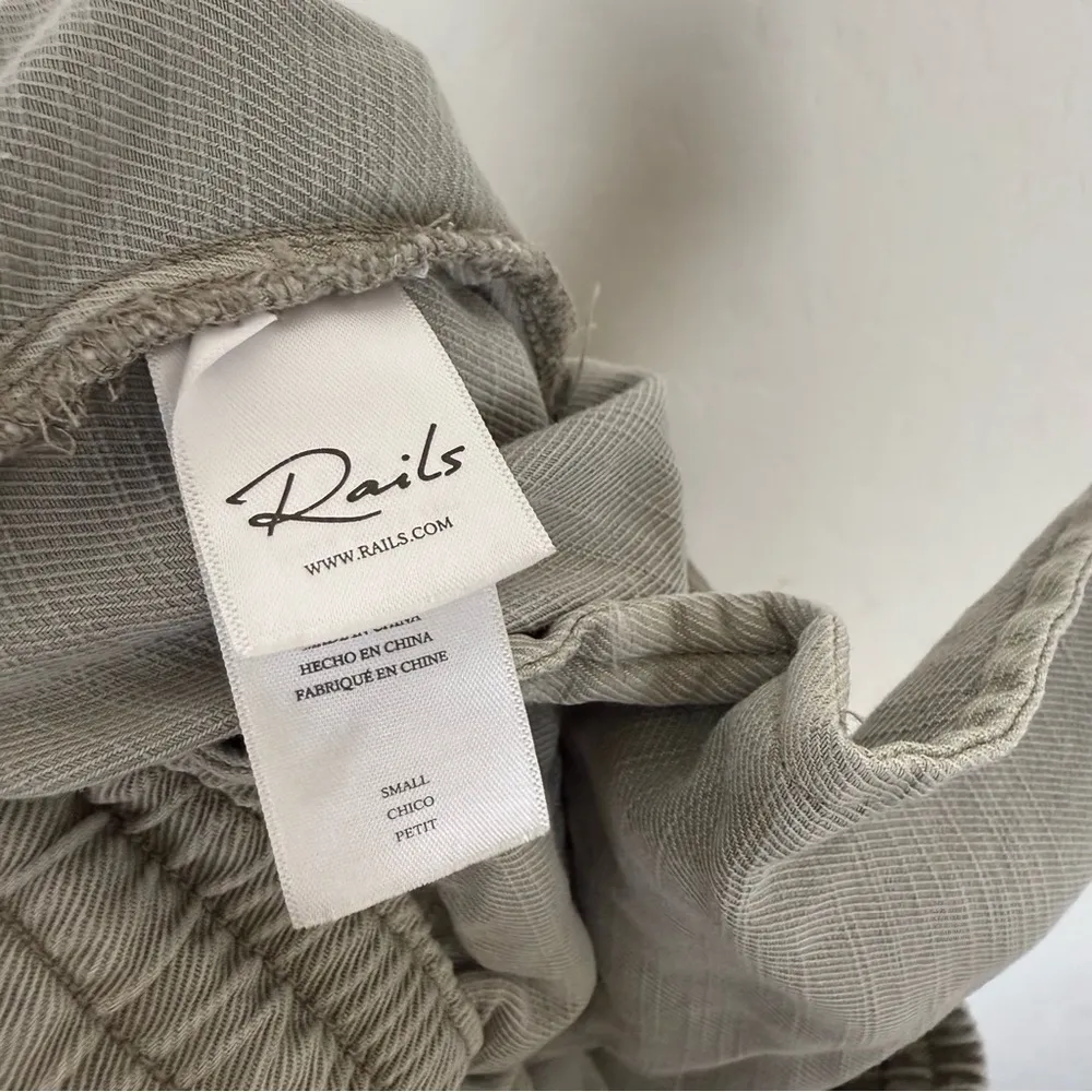 Rails Light Green Sage Tencel Cotton Twill Relaxed Joggers Pull On Haven Pants - Image 9