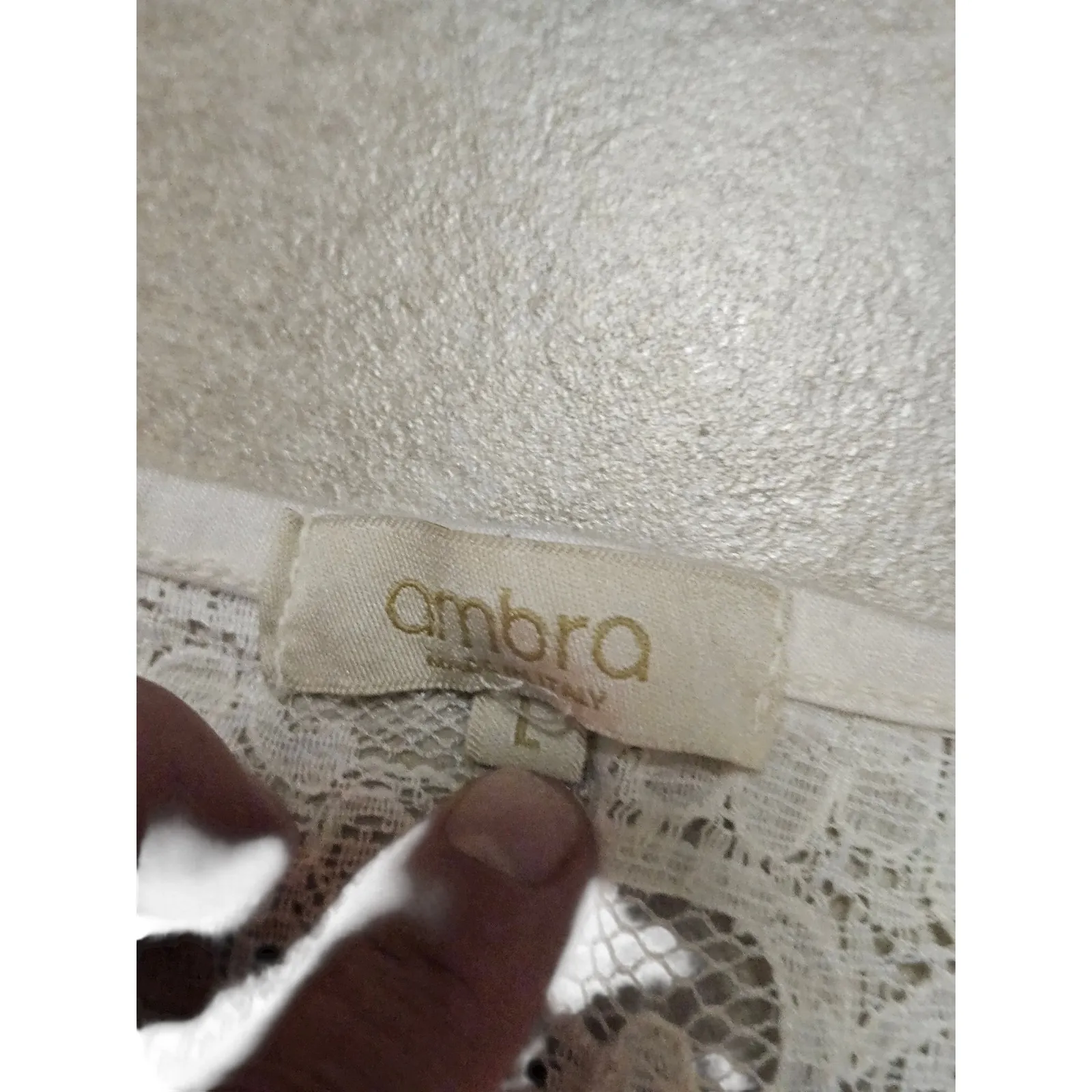 Ambra Lace Yoke Linen Blend Split Hem Tunic Top White Size L Size L - Image 4