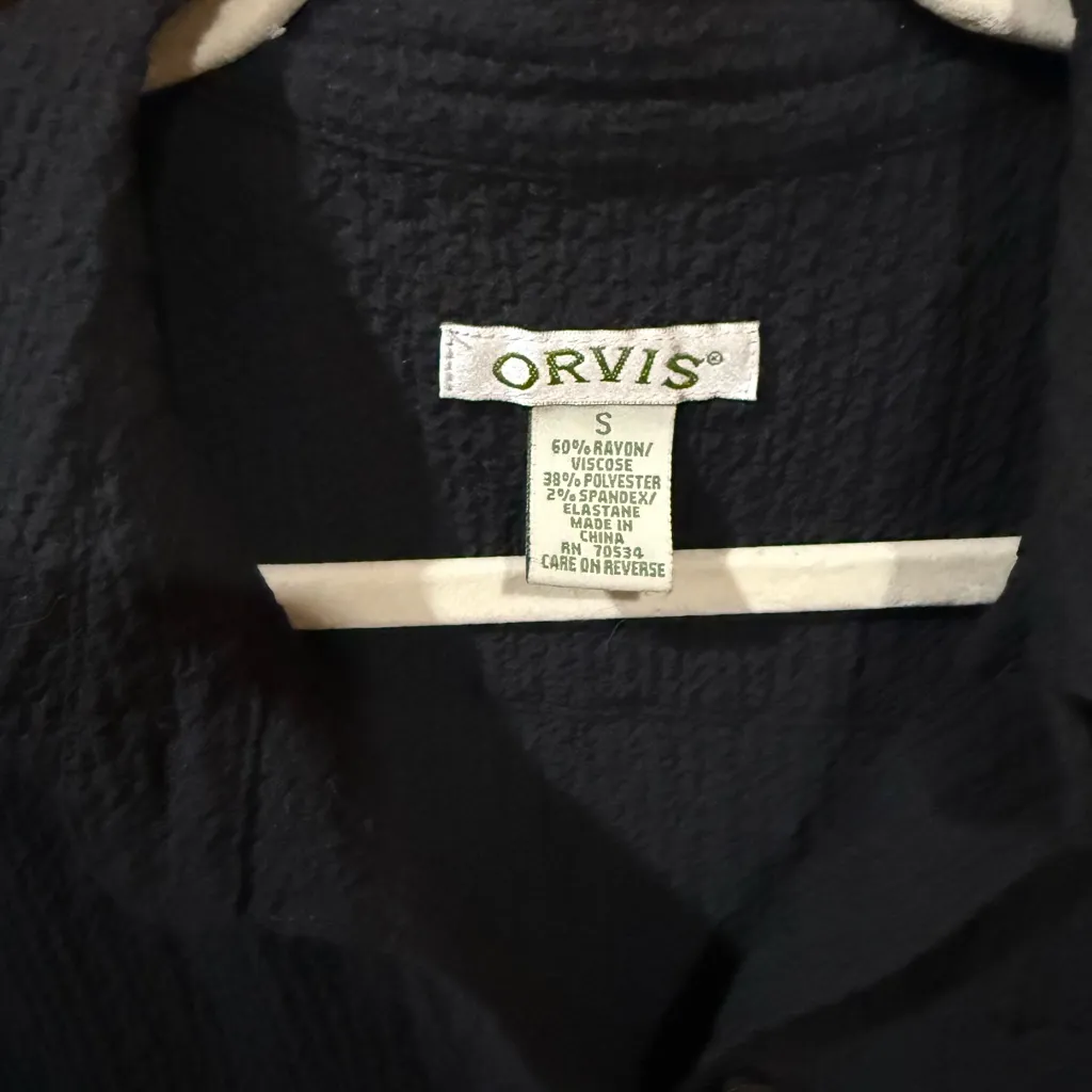 Orvis  Elegant Black Textured Mini Dress size small - Image 8