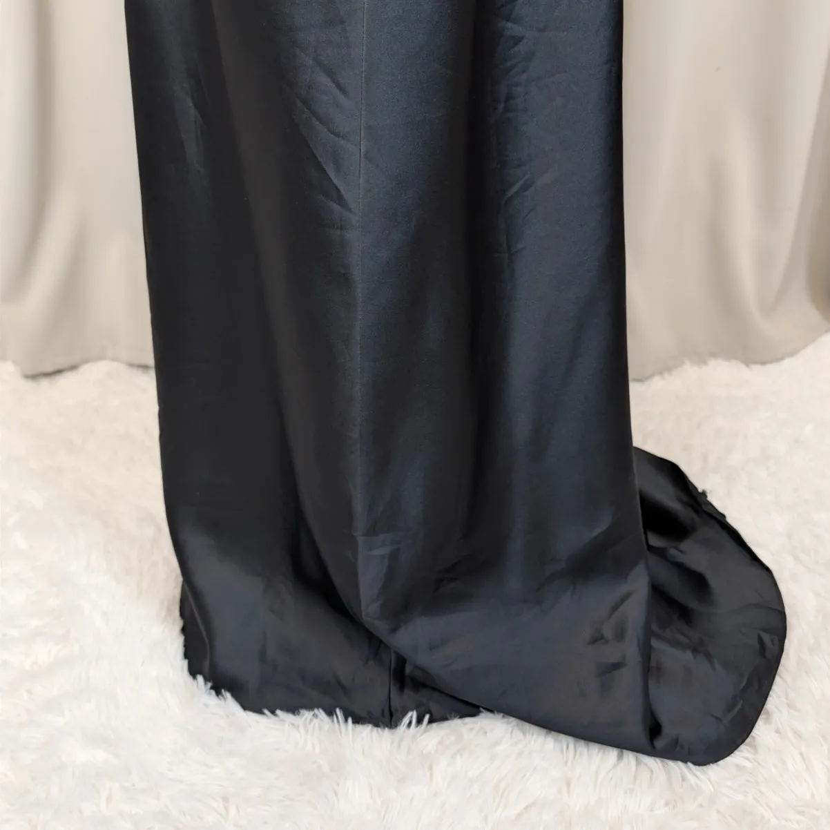 Vintage Jim Hjelm Occasions Black Satin & Lace Gown Size M - Image 15
