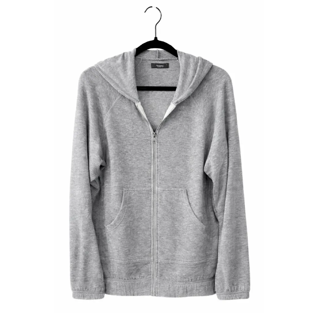 NWT Revolve x Michael Lauren Everado Full Zip Hoodie in Heathered Grey Oversized - Image 3