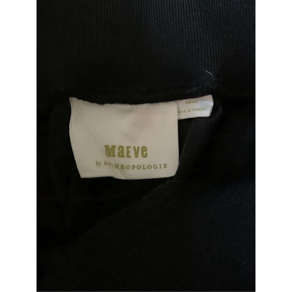 Maeve Anthropologie cargo joggers black women's size small - Image 3
