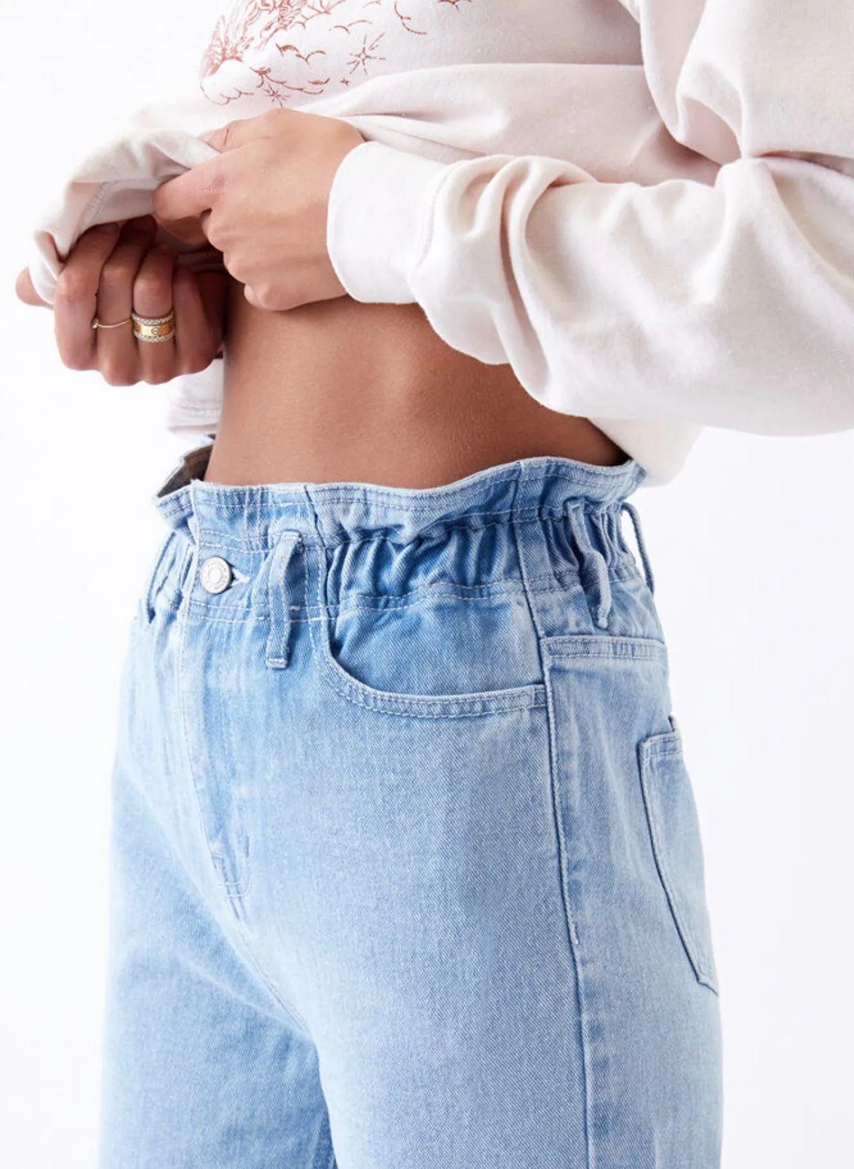 Paperbag Waist Mom Jeans - Image 2