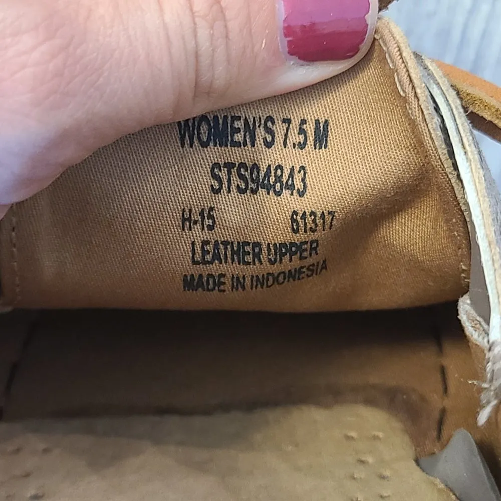 Sperry top-sider women's boat shoes loafers gold metallic size 7.5 - Image 11