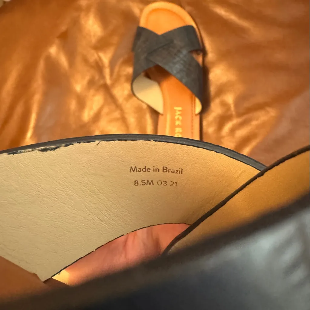 Jack Rogers Navy Blue Sandals with Criss-Cross Design - Image 3