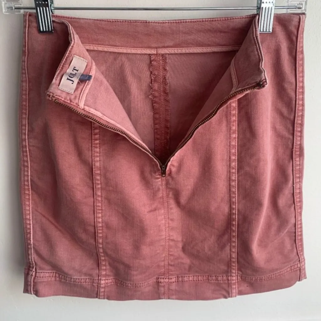 JOLT Pink Washed Seamed Mini Skirt - Image 5