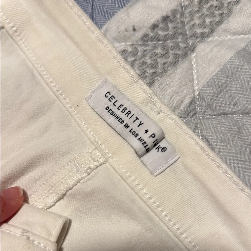 Celebrity Pink White Button-Front Mini Skirt - size 28 - Image 2