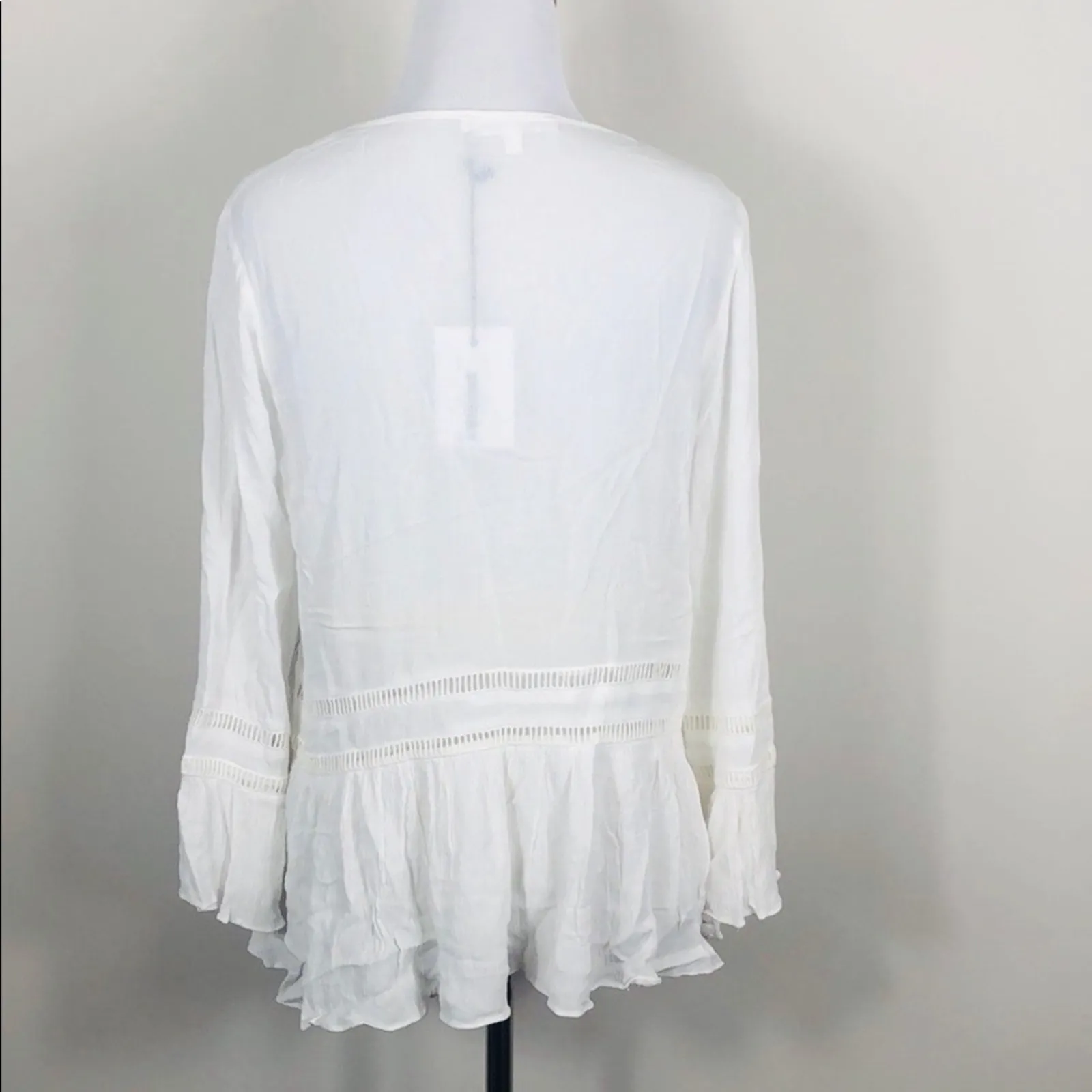 Endless Rose Top Crochet Tie Neck Flowy - Image 4