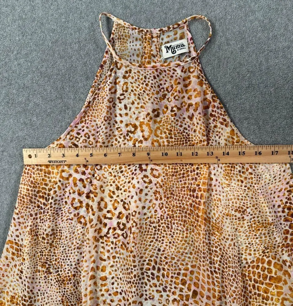 Show Me Your Mumu Animal Print Sheer High Neck Top Women's X-Small Buttons - Image 5