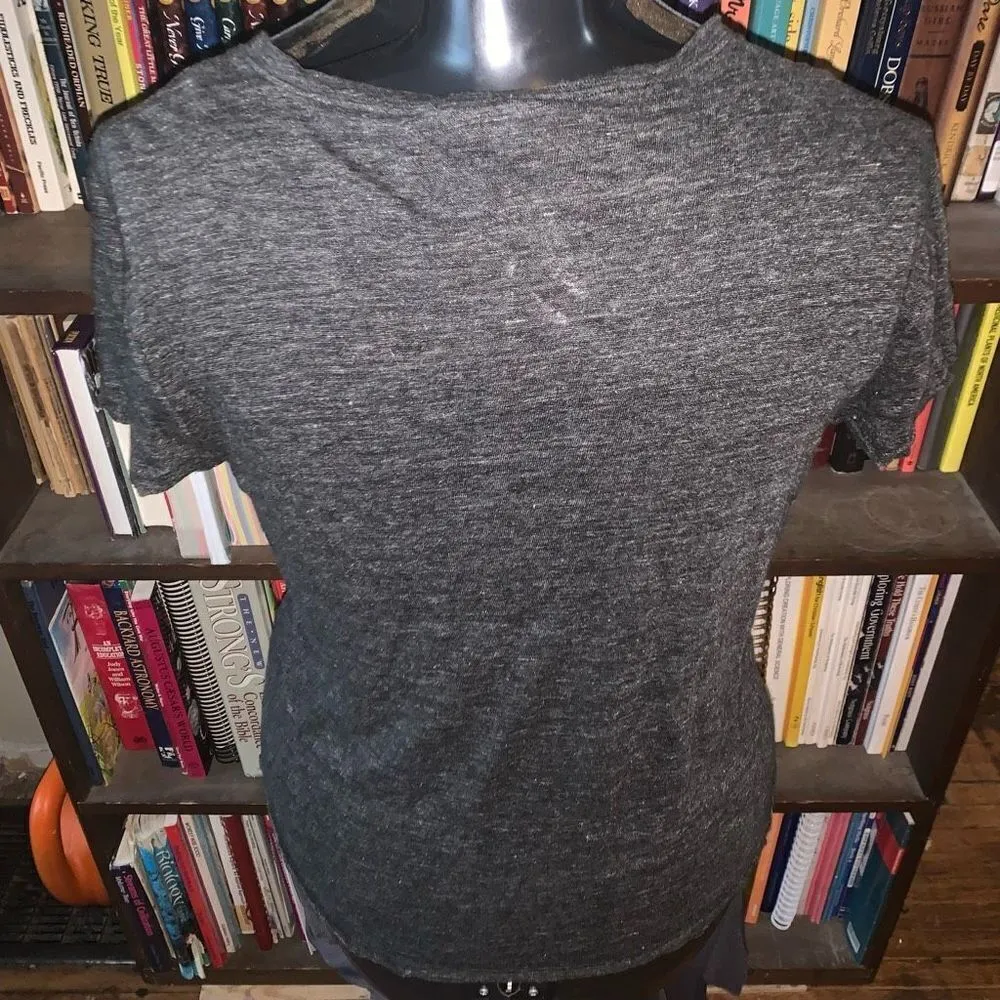 Frame heathered gray linen scoop neck M Easy true tee - Image 2