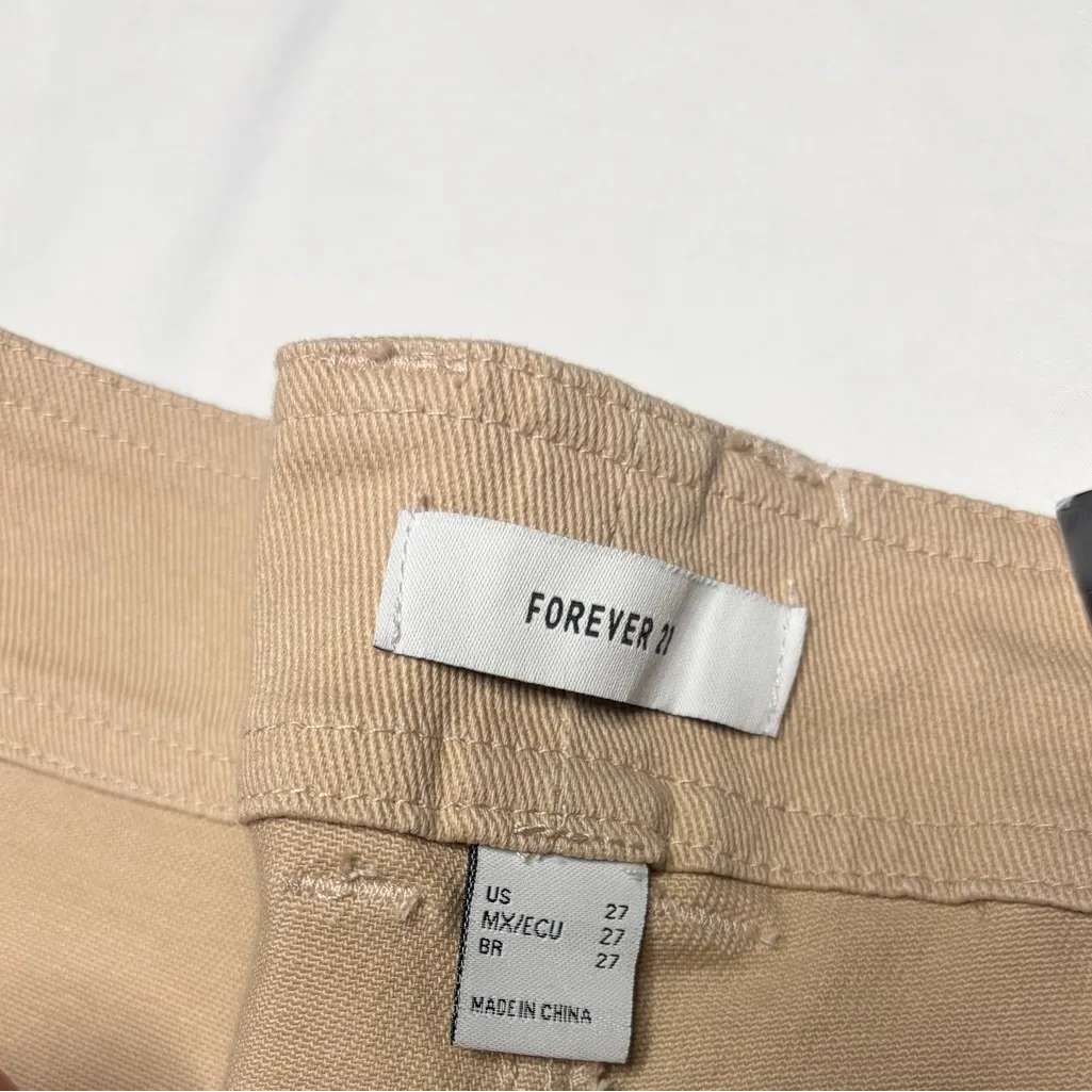 Forever 21 Beige Flare Wide Leg Jeans - Image 4