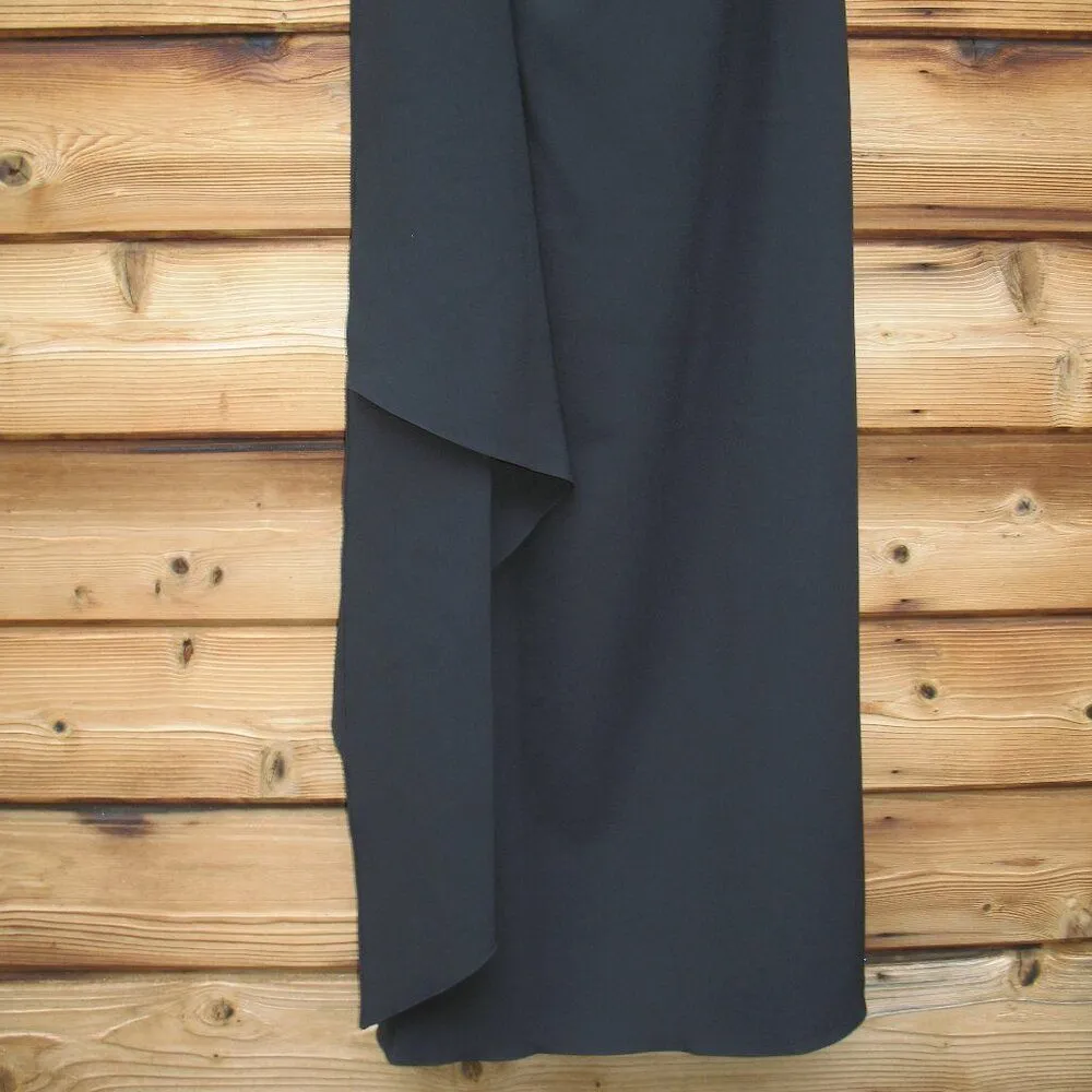 Sachin & Babi  Leslie Asymmetric Embellished Stretch Crepe Gown Black 4 - Image 14