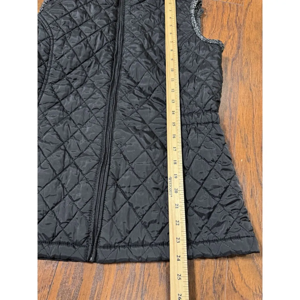 Weatherproof Womens M Puffer Vest Jacket Black Zip Up Quilted Lined Lightweight - Image 7