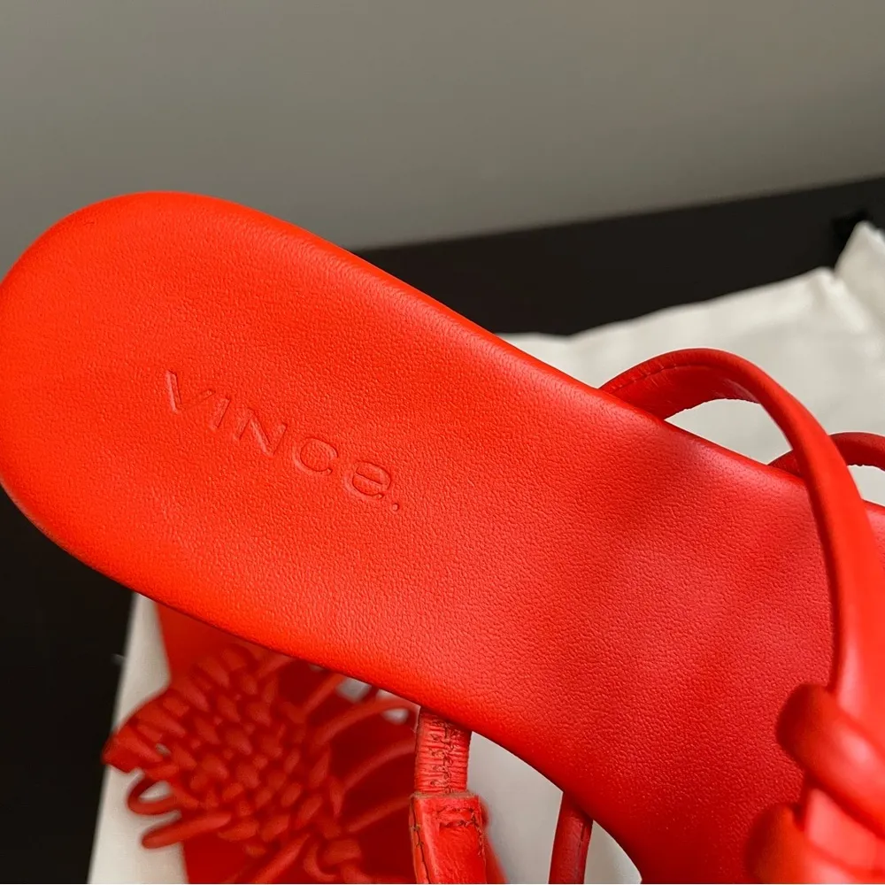 Vince Womens Dae Strappy Toe Flat Sandals Burnt Orchid 6 M - Image 5