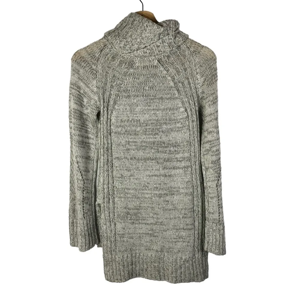 Copper Key Heather Gray High Low Turtleneck Sweater S - Image 2