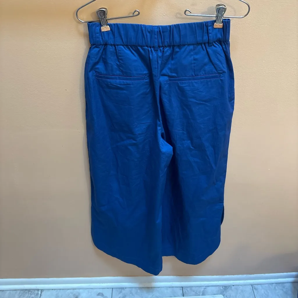 Mare Mare x Anthropologie Curved Hem Cropped Wide Leg Pants in Cobalt Blue - Image 7