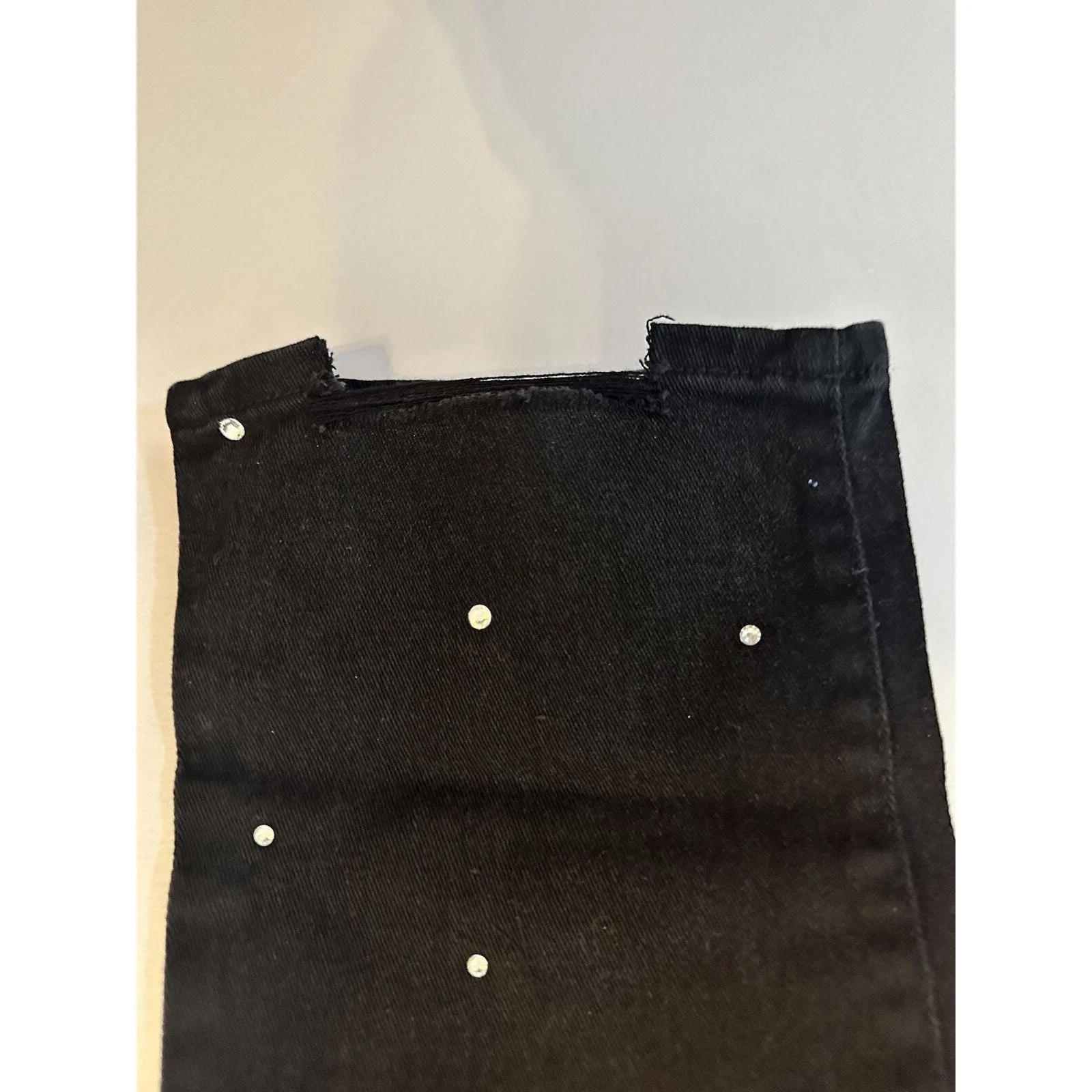 Blue B Collection Black Cropped Jeans Rhinestones Womens Size Large Stretch NEW - Image 7