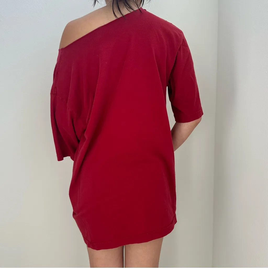 USC Trojans Football Red Off The Shoulder T - Image 3