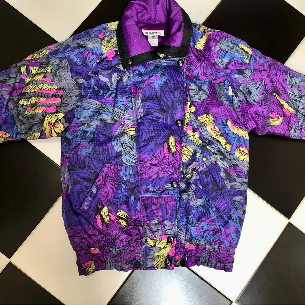 Vintage 80s 90s  Renoir Ski Snowboard Jacket Coat Statement Colorful 6 - Image 5