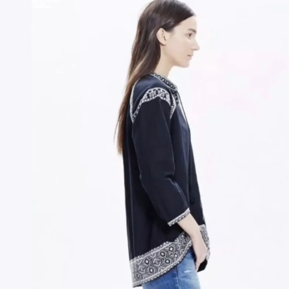 Madewell Embroidered Camelia Tassel Top - Image 3