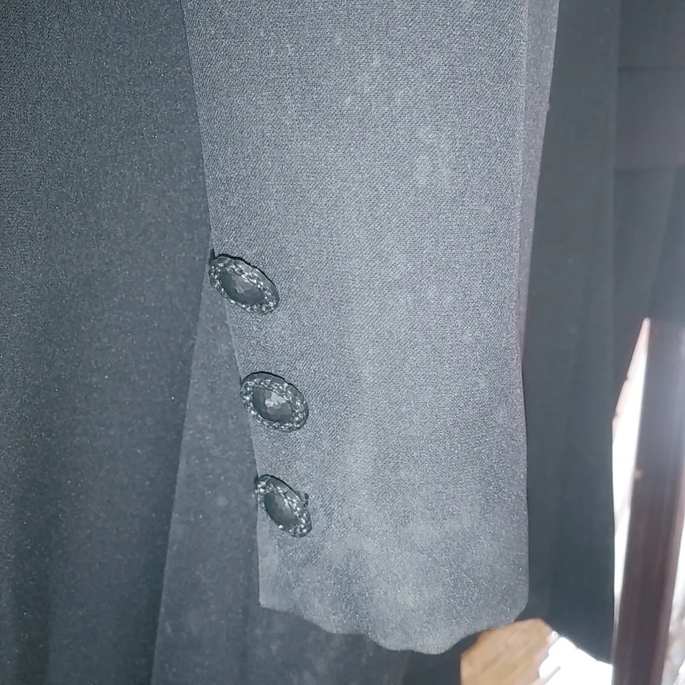 Marie St Claire 10 Black Beaded Pants Suit Funeral - Image 11