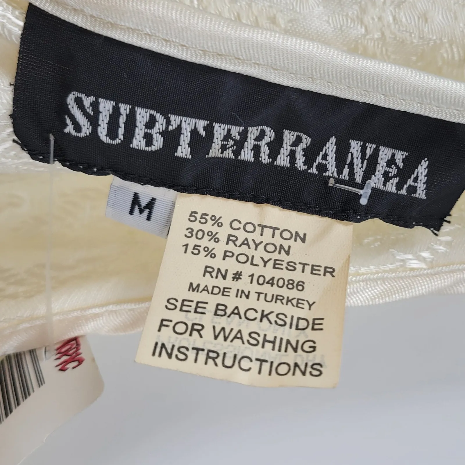 Vtg Subterranea Gown Corset Maxi Dress M Cream Lace Up Front Cosplay Baroque Size M - Image 3