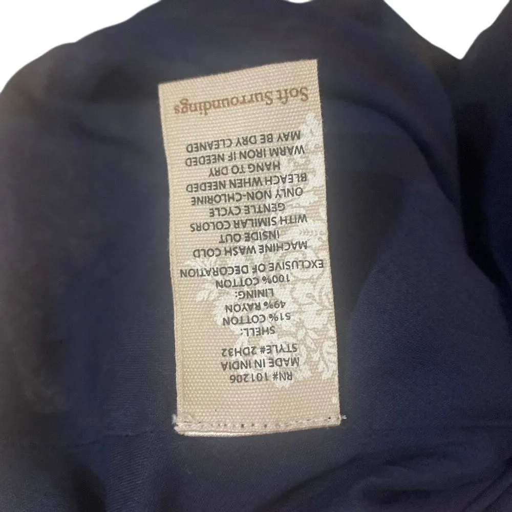 Soft Surroundings Cotton Gauze Shift Shirt Dress large blue - Image 6