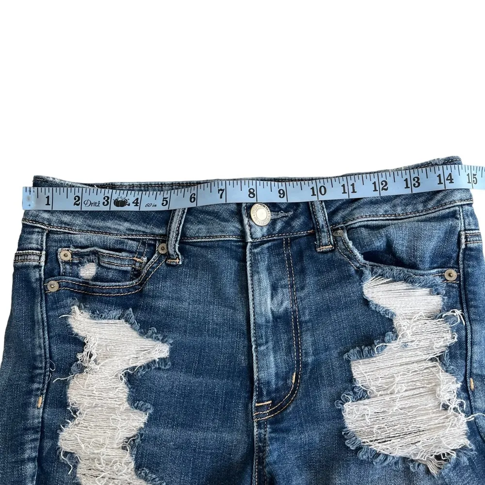 American Eagle Outfitters Next Level Stretch Distressed Hi Rise Shortie, Sz 8 - Image 9