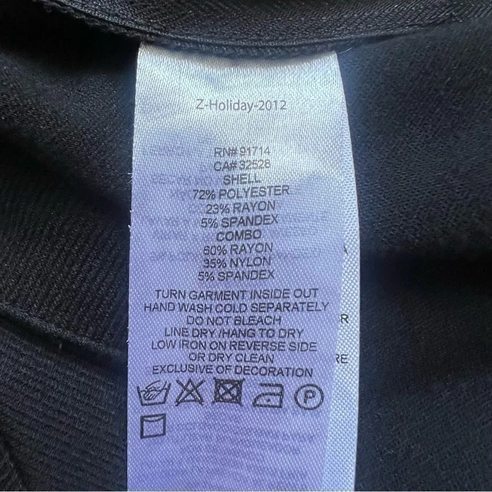 A/X Armani Exchange Black and Royal Blue Color Block Pencil Skirt Mini Skirt Med - Image 6